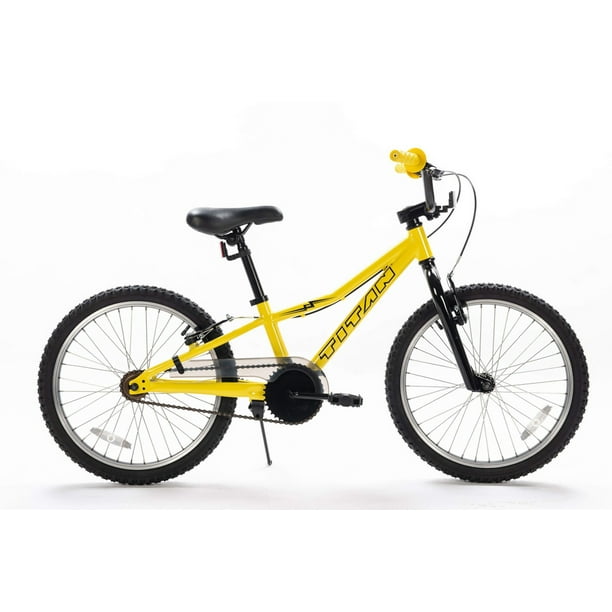 TITAN Lightning 20Inch Aluminum Alloy Short Frame Hybrid Youth BMX Bike, Yellow