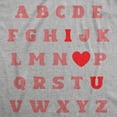 thumbnail image 2 of Mens Valentine Alphabet T Shirt Funny Cute Valentines Day Gift Lovers Tee for Guys Graphic Tees, 2 of 9