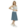 thumbnail image 4 of Women's Gardening Tiny Periwinkles A-line Printed Skirt Casual Wear, 3XL, Pale Blue Navy Blue, by Ambesonne, 4 of 6