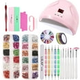 thumbnail image 1 of Nail Art Pearl Powder Set Grinding Machine Induction Nail Lamp Nail Nail Glue Tool Set, 1 of 6