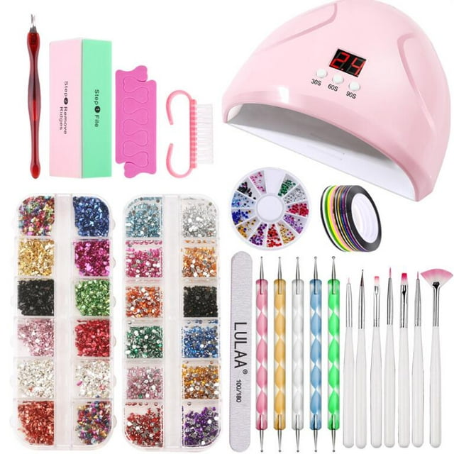 Nail Art Pearl Powder Set Grinding Machine Induction Nail Lamp Nail Nail Glue Tool Set