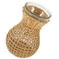 thumbnail image 3 of Rustic Rope Net Flower Glass Vase Stylish Woven Simple Flower Vase Office Flower Vase Decor, 3 of 8