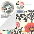 thumbnail image 3 of Yayeee Dish Drying Mat for Kitchen Counter Ultra Absorbent Easy Clean Pad 24x18", Beige Red Floral, 3 of 7