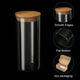 thumbnail image 4 of Unique Bargains 25 oz Glass Jar with Airtight Bamboo Lid Glass Kitchen Container Clear Food Storage Jar (18x8cm), 4 of 6