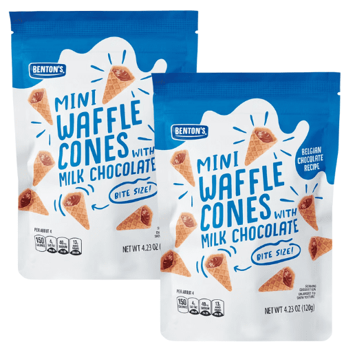 Benton's Mini Waffle Cones with Milk Chocolate, 2 Pack, 4.23 oz