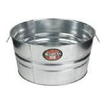 

CHNRED High Grade Steel 1GS 11 Gal Silver Galvanized Steel Round Tub