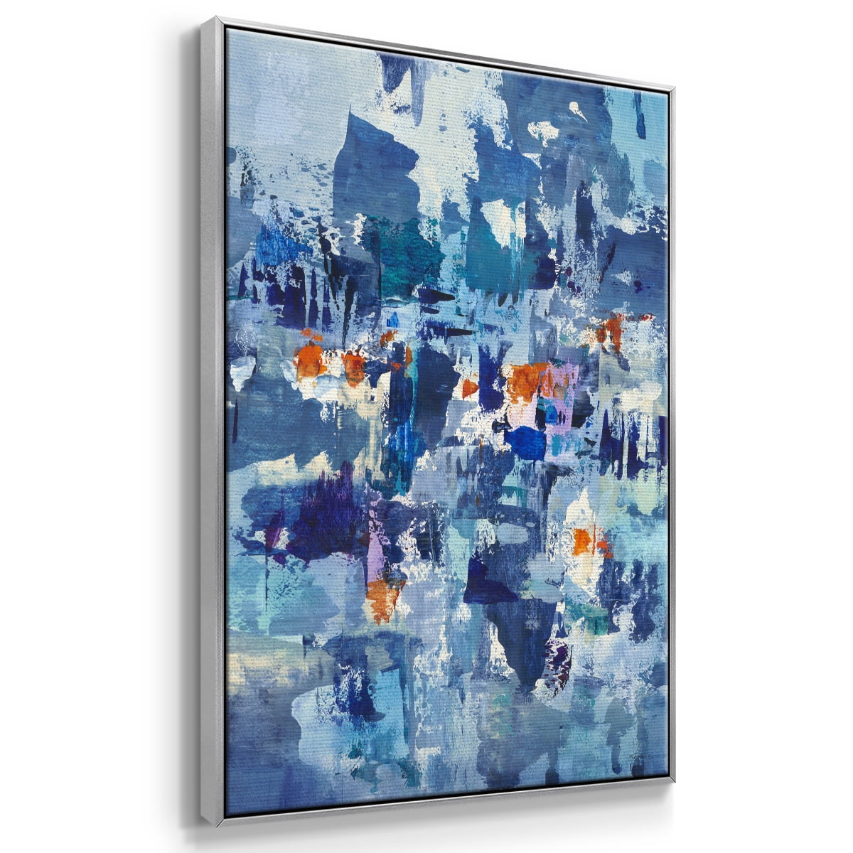 Reticent III Framed Premium Gallery Wrapped Canvas - Ready to Hang - 25 x 37 - Silver Floating Frame