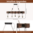 thumbnail image 3 of ZhdnBhnos Retro Ceiling Light Wood Beam Lamp Industrial Pendant Light Rustic Chandelier Lighting Fixture, 3 of 24
