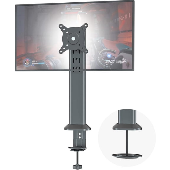 Single Desk Monitor Arm Mount Stand Fit for 13 inch to 32 inch Flat Curved Computer Screen with Swivel, Height Adjustable, Rotation,Holds up to 77lbs, Black