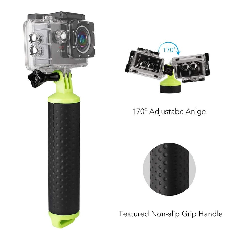 Indigenous korruption Flyve drage Victure CS8020 Action Camera Waterproof Floating Hand Grip, Handle Mount  Accessories, Water Sport Pole Diving Stick, Compatible with GoPro Hero  Session Cameras Black - Walmart.com