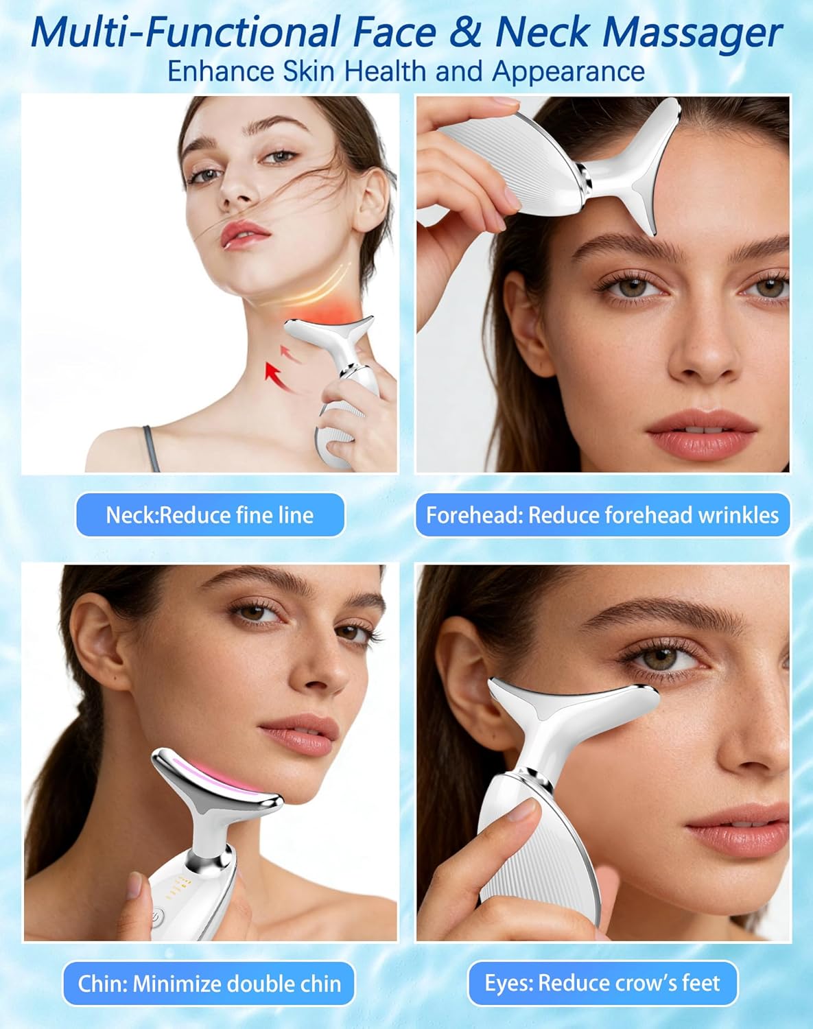 Aurora Skin 7-in-1 LED Facial Sculptor, 2026 New Aurora Facial Sculptor for Face and Neck, Portable Beauty Skin Care Tools, Aurora Skin Facial Massager for Skin Care, Firming, Smoothing
