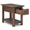 thumbnail image 3 of Simpli Home Monroe 14 inch Solid Acacia Rustic Narrow Side Table in Distressed Charcoal Brown (Set of 2), 3 of 4