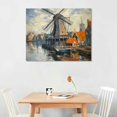 thumbnail image 2 of Nawypu  The Windmill, Amsterdam 1871 Canvas Art Print Wall Decor by Claude Monet - 20x16 inch, 2 of 4