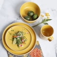 thumbnail image 2 of Gibson Home Zuma 16 Piece Round Kitchen Dinnerware Set, Dishes, Plates, Bowls, Mugs, Service for 4, Matte Stoneware, Yellow, 2 of 4