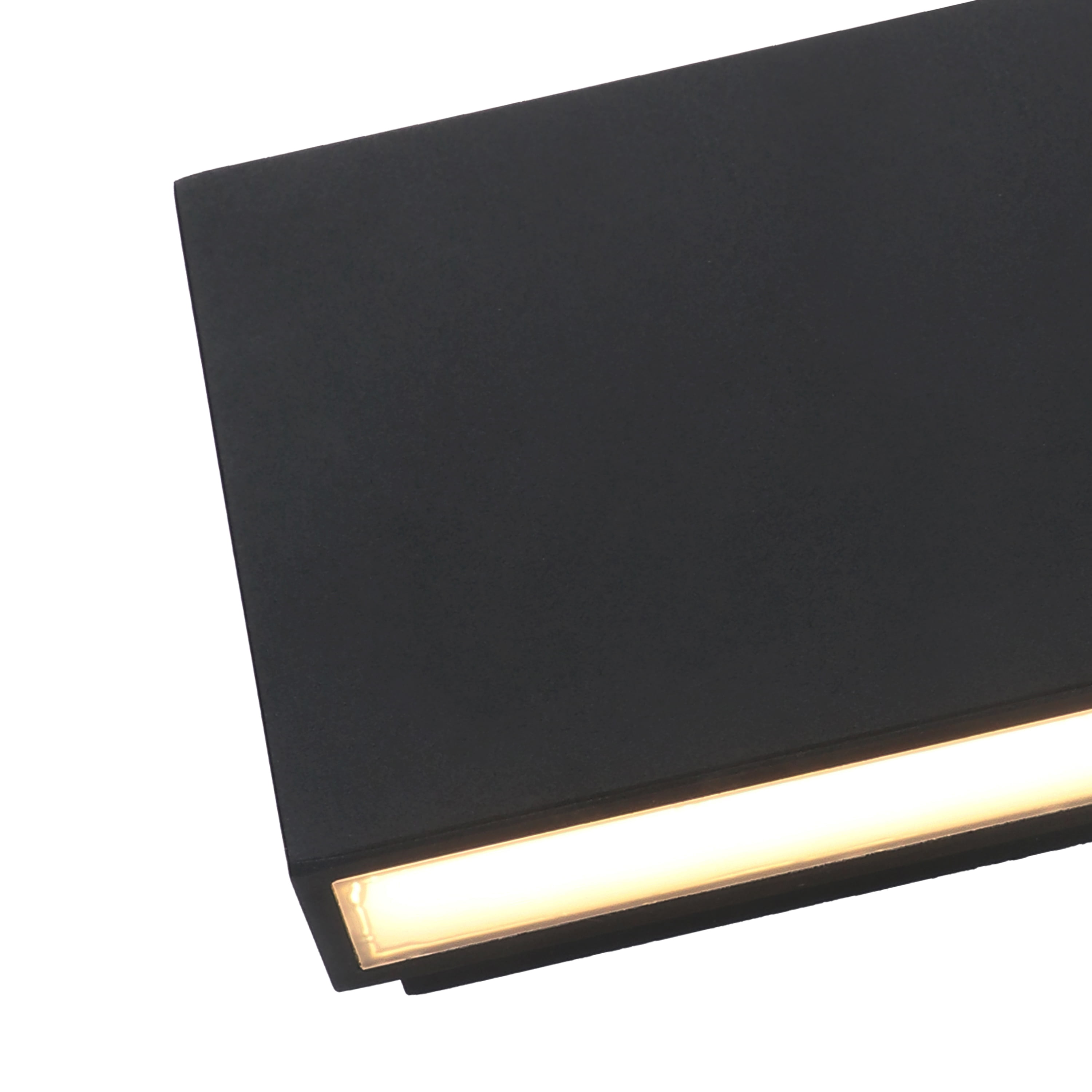 C Cattleya 2-Light Matte Black Aluminum Integrated LED Outdoor/Indoor Wall Light