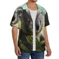thumbnail image 2 of Kdxio Men's Hawaiian Shirt for Men Short Sleeve Shirt Daisy Koala Summer Casual Holiday Beach Button Down T-Shirts, 2 of 5