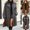Faux Fur Jacket+Gray, variant on Womens Long Faux Fur Coat Fuzz Lapel Long Sleeve Open Front Winter Warm Outwear with Side Pockets 2XL