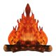 thumbnail image 4 of Fuego artificial, llama falsa, papel, hogar, césped al aire libre, escuela, fiesta de noche, 4 of 5