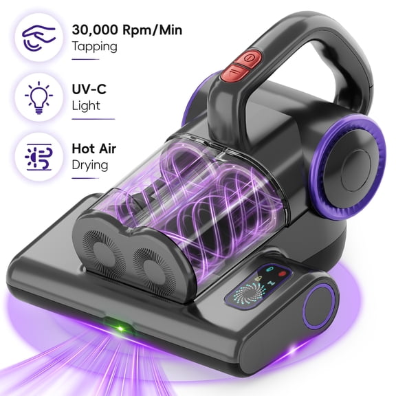 WHALLULTRA Mattress Vacuum Cleaner, Handheld Vacuum with UV-C Light & HEPA Filter for Bed, Sofa, Couch and Crib