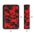 thumbnail image 3 of 2 Pcs Auto Seat Belt Cover Soft Car Seatbelt Cover Automotive Seat Belt Cushion Pad Cover Shoulder Pad Backpack Shoulder Pad Camouflage Military Camo Bright Red Print, 3 of 8