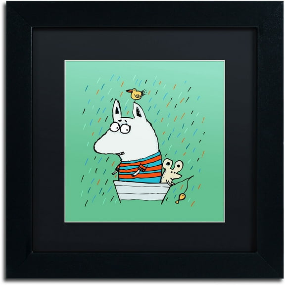 Trademark Fine Art "Lost at Sea" Canvas Art by Carla Martell, Black Matte, Black Frame