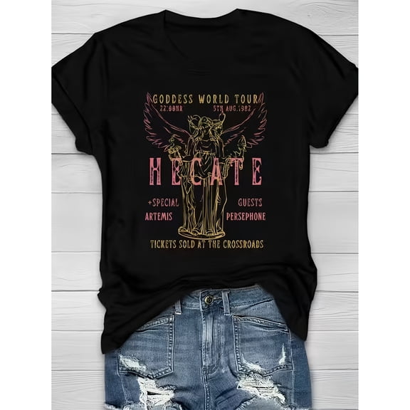 Women's Vintage Gothic Hecate Greek Goddess T-Shirt