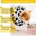 thumbnail image 2 of Pet Recovery Collar, Soft Dog Cone after Surgery, Inflatable Cone for Dogs and Cat, Black and White Cow Spot Dog Donut Collar, Wound Healing Adjustable E Collars, Cone for Dogs after Surgery, 2 of 7