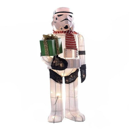 Santas Little Helper Collection 36-Inch Star Wars Stormtrooper Light-Up Tinsel Lawn Dcor