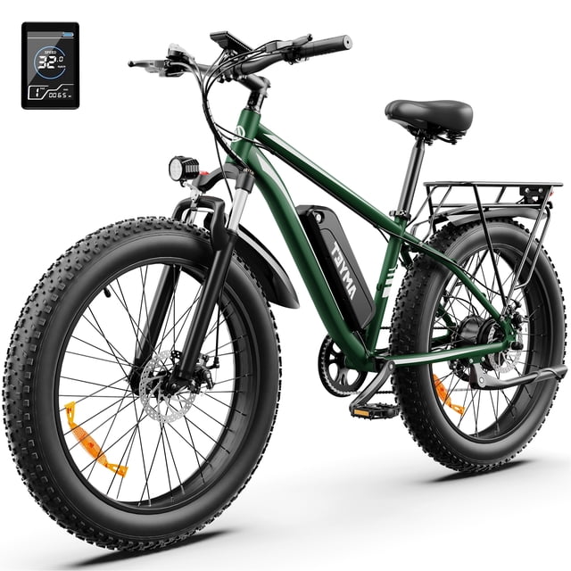 Bicicleta Eléctrica de Montaña para Adultos AMYET EB26, Motor 1000W, Batería 48V 15Ah, 26 Pulgadas, Verde