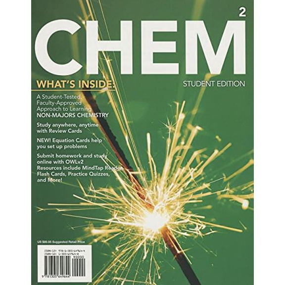 Pre-Owned Chem2: Chemistry in Your World (with Lms Integrated Owlv2 Printed Access Card with Mindtap Reader (24 Months)) (Paperback) 1305649648 9781305649644