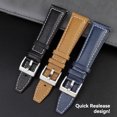 thumbnail image 4 of Correa de reloj para hombre Longines Pioneer Speed Equestrian L3.812.4 L3.82.4 de piel de vaca de negocios, resistente al agua, 21 mm y 22 mm, 4 of 5