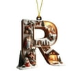 thumbnail image 2 of HCBY 26 Letters Christmas Ornament with 3D Nativity Scene, Acrylic Hanging Pendant for Tree, Spiritual Religious Christian Decor, Gift for Baptism(Letter R,3.54"), 2 of 7