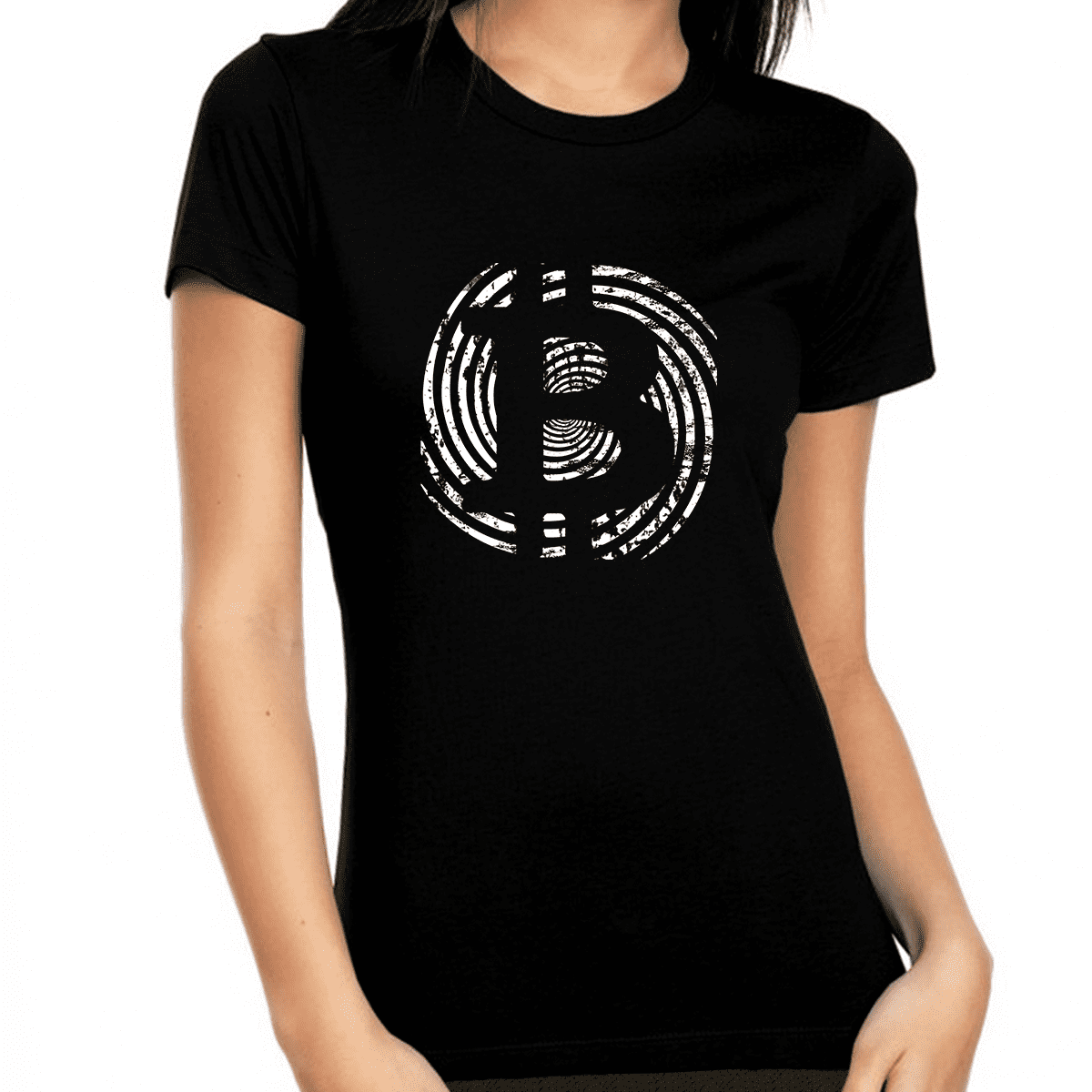 Bitcoin Shirt for Women Bitcoin Logo Crypto Shirt Cryptocurrency Bitcoin Gift BTC Womens Bitcoin Clothing Black / S