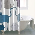 thumbnail image 5 of Funny Cat Print Shower Curtain, Adorable Watercolor Cat Artwork, Waterproof Quick-Dry Bath Curtain for Cat Lovers, 36x72 Inch, 5 of 5