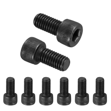 Uxcell Hex Socket Head Cap Screws Bolts 12.9 Grade Carbon Steel Socket Drive Screws Black Oxide Full Threads M8 x 16 mm 25