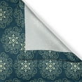 thumbnail image 3 of Ambesonne Victorian Kitchen Curtains, Vintage Geometric Swirls, 55"x39", Dark Teal and Pale Green, 3 of 3