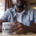 thumbnail image 4 of Coach Mug for Men or Women A Good Coach Can Change a Game Thank You Appreciation 11 or 15 oz. White Ceramic Coffee Cup for Swim Soccer Basketball, 4 of 7