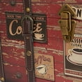 thumbnail image 3 of Household Essentials Jumbo Decorative Home Storage Trunk - Luggage Style - Americana Design, 3 of 5