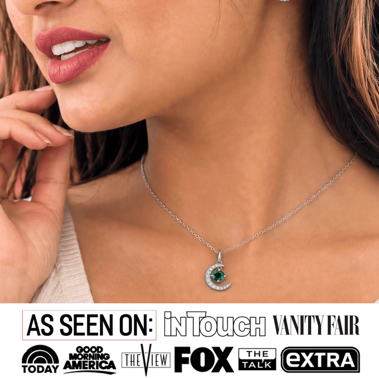 Cate & Chloe Luna May Birthstone Crescent Necklace photo 5