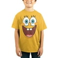 thumbnail image 1 of SpongeBob SquarePants Face Big Smile Kids Yellow T-Shirt, 1 of 3