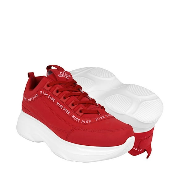 TENIS CASUALES DAMA MISS PINK 192-212 SUEDE ROJO Miss Pink 192-212