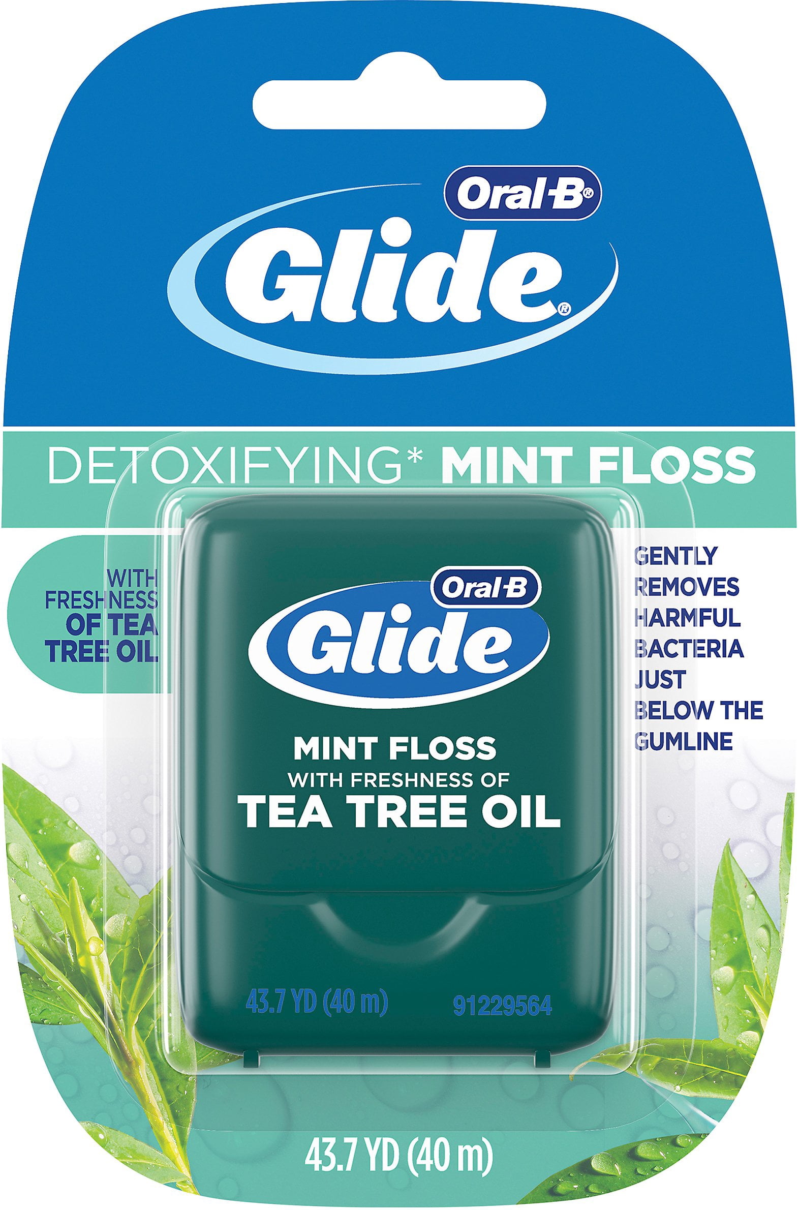 Oral-B Glide Mint Dental Floss with The Freshness of Tea Tree Oil 40m (Pack of 6)