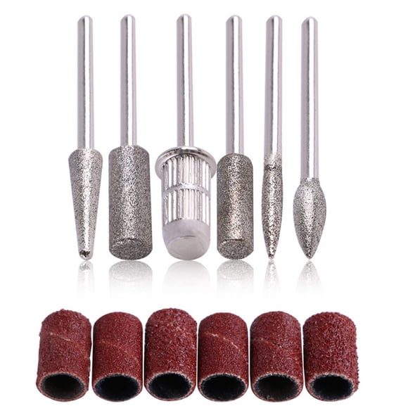 WIFKLSIIPG 12PC Carbide Nail Drill Bit Gel Remove Polishing Nail Polish Tool