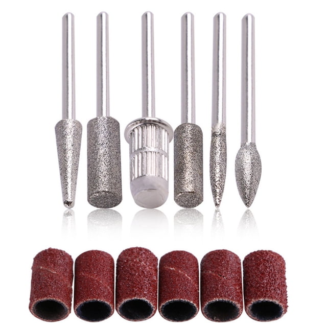 Ensemble de 12 Perceuses à Ongles en Carbure pour Manucure en Gel et Kit d'Outils