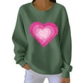 thumbnail image 2 of ZyeKqe Valentines Sweatshirts for Women Crew Neck Ribbed Knit Cute Printed Drop Shoulder Causal Cute Long Sleeve Tops, 2 of 5