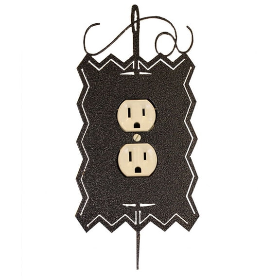 Classic Motifs Hand Painted Needle and Thread Single Outlet Cover