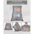 thumbnail image 6 of Bunny Gnomes Easter Pillow Cases Standard Size Set of 2 - Microfiber Bed Throw Pillow Covers, Eggs Black White Checkered Farmhouse Decorative Lumbar Pillow Cover with Envelope Closure 20"x26", 6 of 6