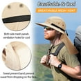 thumbnail image 3 of Holzlrgus Outdoor Sun Hat with Neck Flap, UV Protection, Khaki, 3 of 8