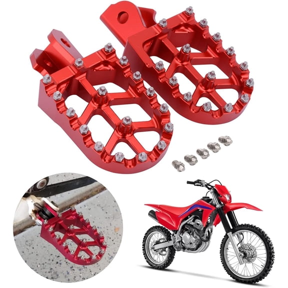 Dirt Bike Foot Pegs Footpegs Foot Pedals Rests CNC for Honda CRF250F 2019-2024 XR150L 2015-2024 XR125L 2010-2015 CRF150F CRF230F 2003-2019 Sur Ron S X Dirt Pit Bike Motorcycle