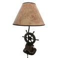 thumbnail image 3 of Zeckos Ships Wheel Nautical Boat Table Lamp with Anchor Shade Set of 2, 3 of 7